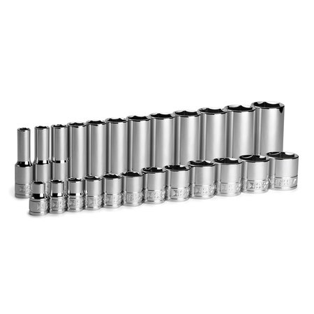 CAPRI TOOLS 3/8" Drive Socket Set, 24 pcs CP12320-24SSDR